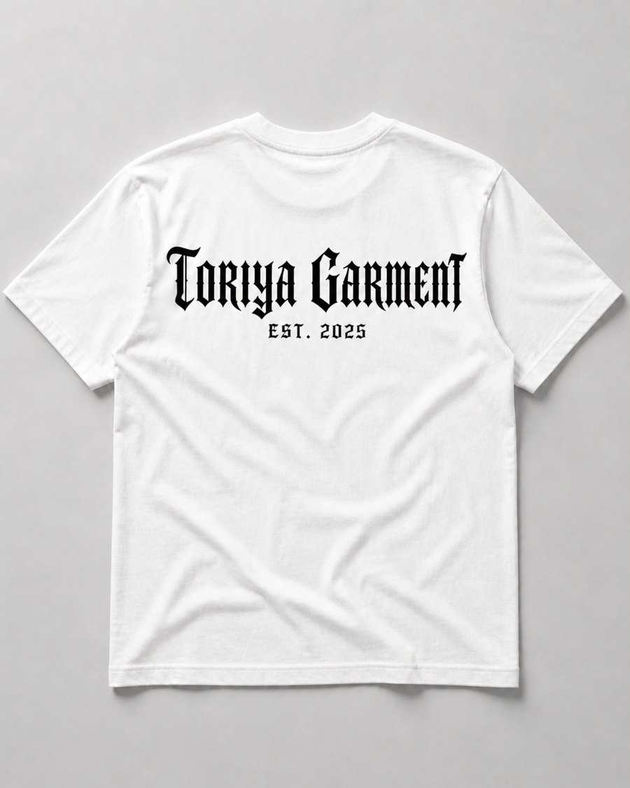 WHITE TEE BLACK BACK